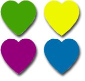 Dazzle Multi Colored Hearts Mini Stickers